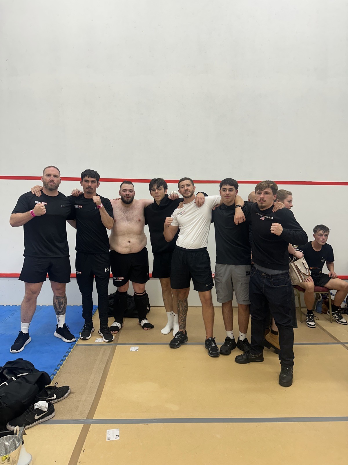 Fight Hub Basingstoke members after a sparring session