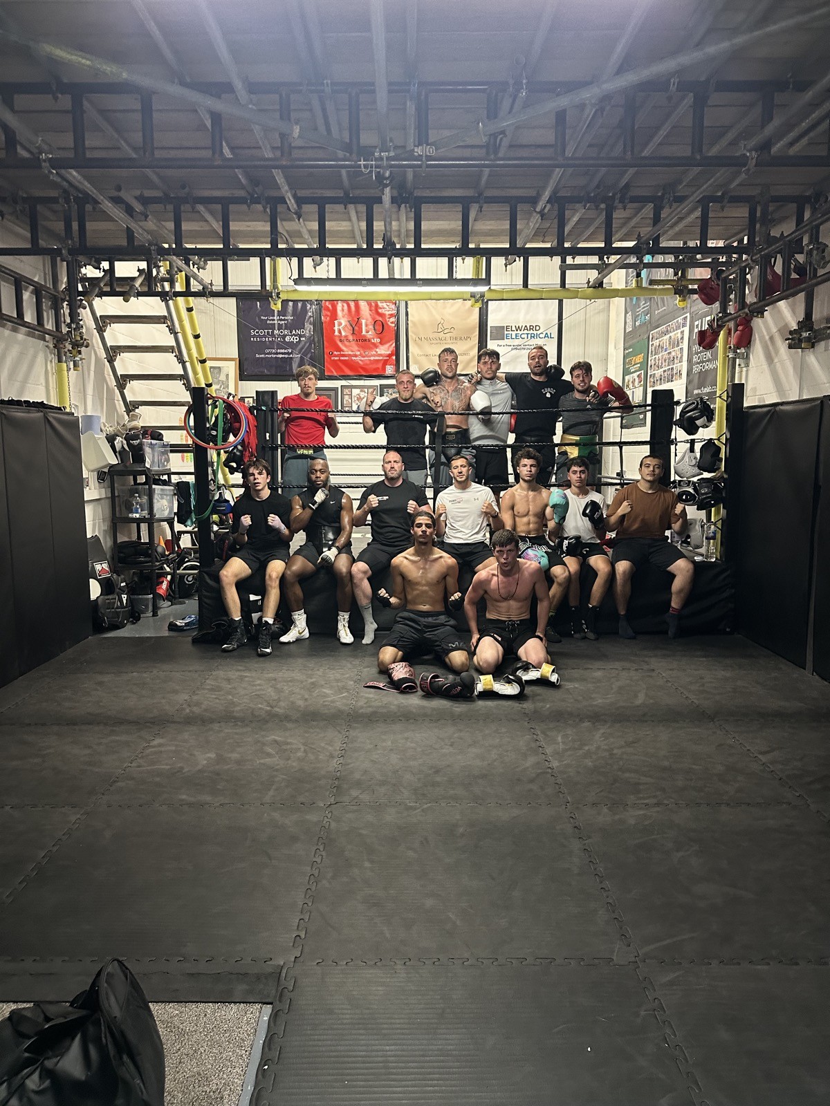 The Fight Hub Basingstoke team in the gym